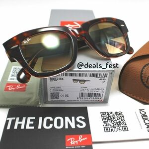Model Display RayBan State Street Gradient Brown RB2186 Tortoise